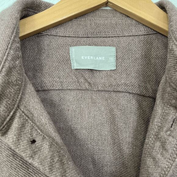 Everlane Caramel Brown The Heavyweight Button Down Overshirt Men's Size XXL - Picture 7 of 7